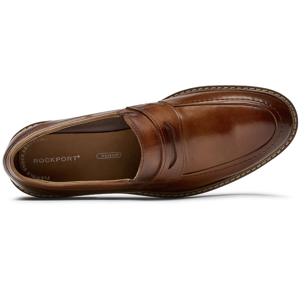 Rockport Singapore Mens Loafers - Kenton Penny Brown - YK4712385